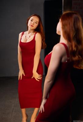 Rinna Ly - Red Dress - Photo 9 by MetArt